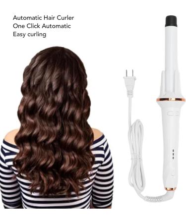 Automatic Curling Iron 1 Inch Ionic Hair Curler Self Rotating Curling Iron with Long Barrel for Waves and Curls Anti Tangle Rotating Curling Wand for Hair Styling White - Buy Online on GoSupps.com
