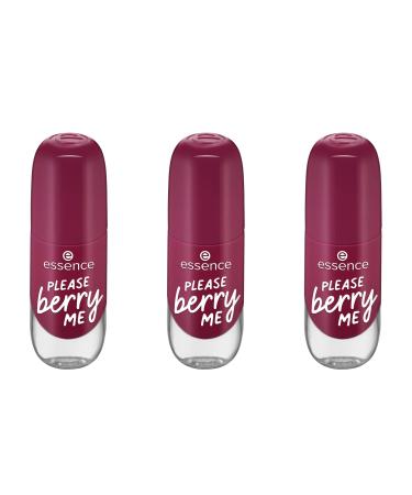 Essence Gel Nail Color Gellack nail polish No. 20 Please Berry Me violet express results long -lasting color -intensive gelig glossy without acetone vegan 3 Pack (3 x 8ml)