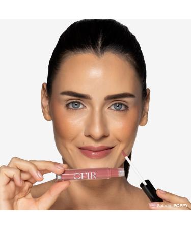 OFIR Hue Hydrator Sheer Lip Jelly | Luminous Gloss Shine Formula With Apricot Oil Coconut Oil Vitamin E for Subtle Color | Vegan Cruelty Free Hydrating lip Balm | Poppy - Dusty Rose 0.135 Fl oz - Buy Online on GoSupps.com