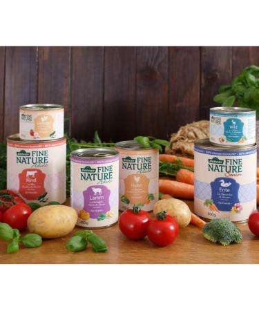 Dehner Fine Nature Wet Dog Food for Adults - Wild Flavor 6 x 800g Cans (4.8kg) | Premium Quality & International Shipping - Buy Online on GoSupps.com