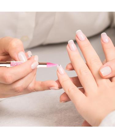LLMSIX Rhinestones Picker Doting Pen Dual-Ended Wax Pencil Pen Rhinestone Picker Dotting Pen Rhinestones Applicator with Acrylic Handle for Gem Stone Jewelry Nail Art DIY Craft (Pink) - Buy Online on GoSupps.com