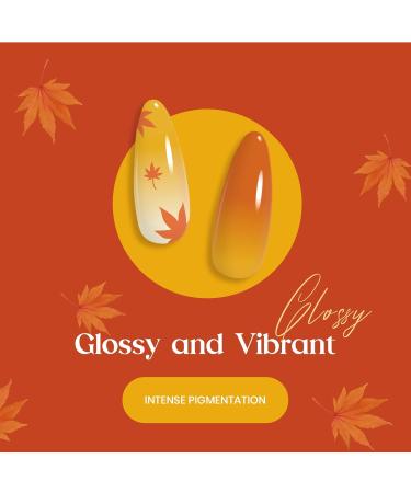Beetles Gel Polish Kit - 6 Colors (Orange Yellow Gold Red Burgundy) - Soak Off UV LED Nail Art for Home Manicure - Perfect Fall Gift for Women - Buy Online on GoSupps.com