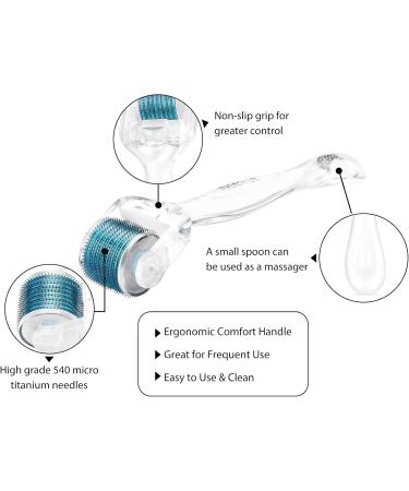 Derma Roller 1.5mm - Incellice 540 Needles Microneedle Scooter for Face & Body - Professional Skincare Tool for Men & Women - Buy Online on GoSupps.com