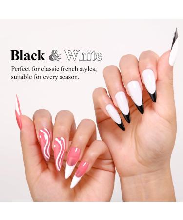 Imtiti Gel Nail Polish Liner 8 ml French Black Gel Nail Polish Liner Classic Black Gel Tip Liner for Nail Painting Soak Off UV LED Nail Liner Gel for Nail Salon Manicure Swirl Nail Design black nail polish liner - Buy Online on GoSupps.com