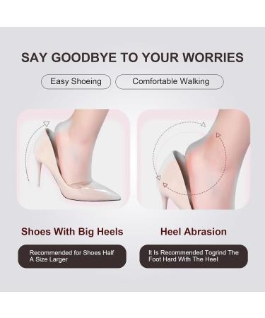 Heel Pads for Women | Heel Grips & Cushions for Pain Relief & Blister Prevention | 4 Pairs Beige - Buy Online on GoSupps.com
