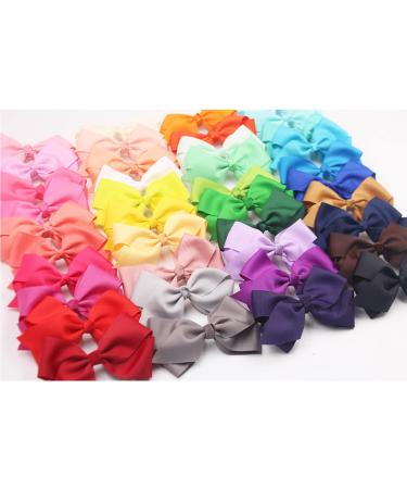 40 Colors Toddler Girls Hair Bows Clips - Grosgrain Ribbon Pinwheel Bows for Kids & Teens - Buy Online on GoSupps.com