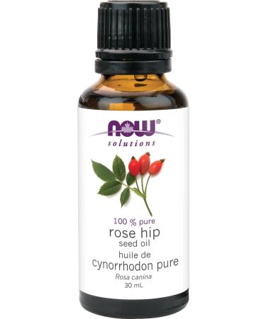 NOW Solutions Rose Hip Seed Oil 100% Pure Nourishing and Renewing For Facial Care Vegan Child Resistant Cap 30ml