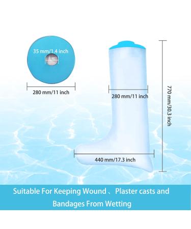 Chali Waterproof Full Leg Cast Cover for Adults - Reusable Knee Cast Protector for Showering and Wounds - Buy Online on GoSupps.com