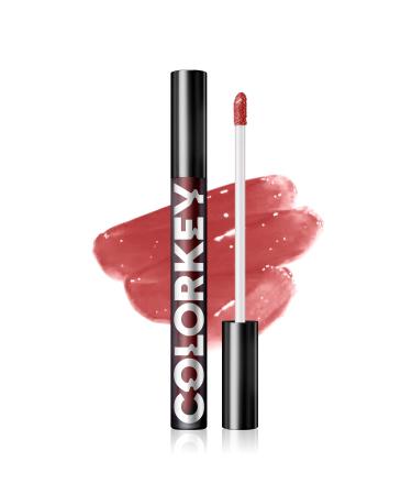 COLORKEY Lip Gloss Mirror Series, Hydrating Lip Gloss with Essential oil, High Shine Glossy Lip Tint, Hydrated & Fuller-looking Lips, Long-Lasting Liquid Lipstick (P723)