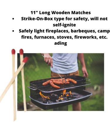 Long Reach Fireplace Matches - 160 Matches - 4 Boxes | Perfect for Lighting Fires Safely - Buy Online on GoSupps.com