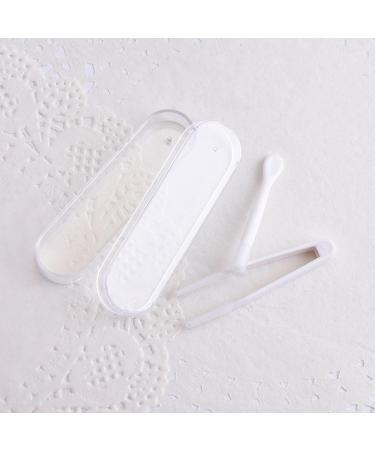 Tainrunse Contact Lens Container with Tweezers & Clip - White | Plastic Cosmetic Accessories for Safe Storage - Buy Online on GoSupps.com