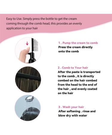 3-second Silk & Gloss Hair Straightening Cream Fast Straightening Nourishing Set 2022 New Hair Straightening Treatment Cream With Comb For All Hair Types (3 pcs) - Buy Online on GoSupps.com