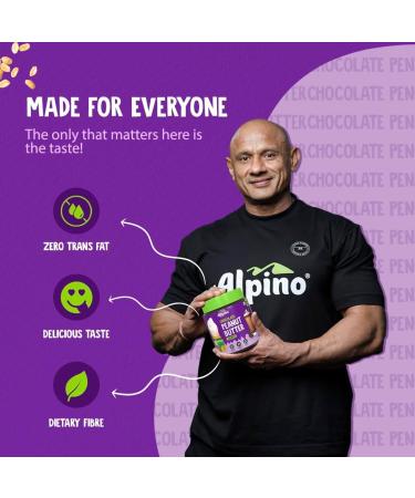 ALPI NO Chocolate Peanut Butter Crunch 400g - Roasted Peanuts Chocolate Paste Brown Sugar & Sea Salt - 24g Protein Gluten Free Vegan Plant Based Peanut Butter Crunchy - Buy Online on GoSupps.com