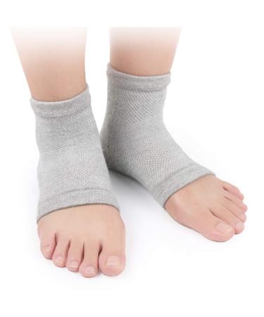 Jiahao 2 pairs of unisex-dersen gel socks moisturizing spa socks foot care tools protection skin peeling smooth anti-dry cracks gray and pink