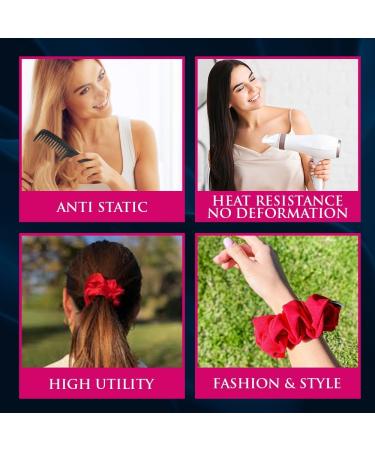 Detangling Wide Tooth Hair Comb for Long Curly Hair + Velvet Scrunchie - Anti-Static Shower Comb for Curls (Most Wanted) - Buy Online on GoSupps.com