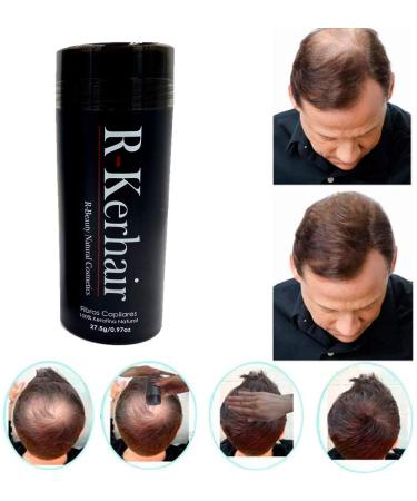 R-Kerhair Dark Brown Hair Fibers - 100% Natural Keratin with Applicator | 27g for Thicker Fuller Hair - Buy Online on GoSupps.com
