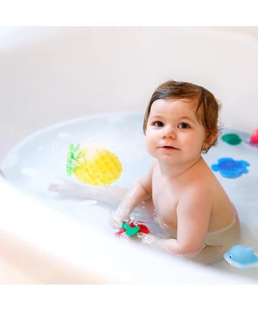 Cartoon Pineapple Shaped Body Scrubber Sponge for Kids - Exfoliating Bath Loofah Spa Puff - Buy Online on GoSupps.com