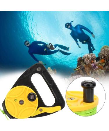 Keenso 46m/150FT Handle Pulley Scuba Spool Reel for Cave Wreck Diving - Yellow - Buy Online on GoSupps.com