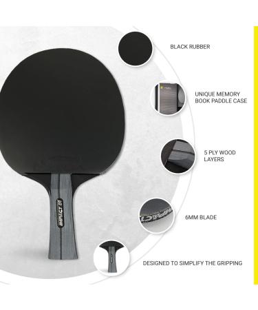 Killerspin Impact D1 SmartGrip Table Tennis Paddle Set | Beginner/Intermediate Ping Pong Equipment with 5-ply Wood Blade and Paddle Case - Buy Online on GoSupps.com