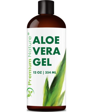 Pure Aloe Vera Gel For Face & Dry Skin  Sunburn Relief  Aloe Vera Gel for Skin Moisturizer Aloe Vera Gel from Aloe Vera Plant Organic Aloe Vera Gel for Hair Aloe Vera Oil Aloe Gel 12 oz