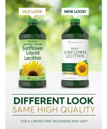 Carlyle Sunflower Lecithin Liquid 16 oz - Non-GMO Oil for Health Benefits - Buy Online on GoSupps.com