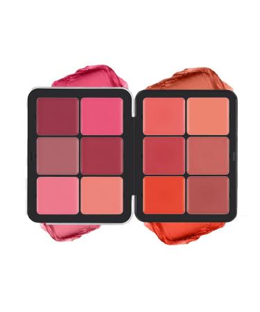 12-Color Concealer & Blush Cream Palette 2-In-1 Cream Blush Palette Long-Wearing Full Coverage Makeup Full Coverage Makeup Highlight Blush Palette Face Cosmetics Makeup (12-B)