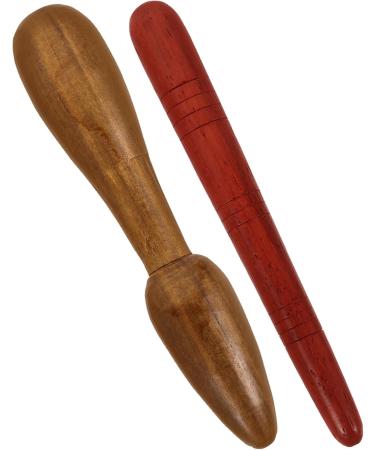 6-Piece Wooden Massage Stick Set - Muscle Scooter Hand Massager Reflex Zone Tools & Acupuncture Rods for Relaxation - Buy Online on GoSupps.com