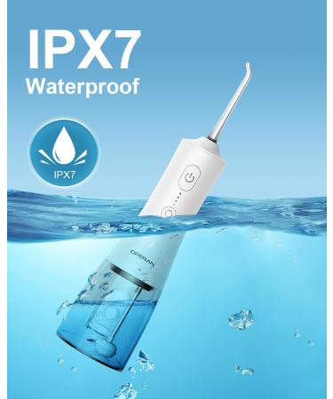 Operan Upgraded Cordless Water Flosser - 300ml, IPX7 Waterproof, USB Rechargeable - White - Buy Online on GoSupps.com