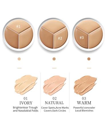 Full Cover Concealer Palette | Tri-Color Makeup for Dark Circles Scars & Fine Lines | Waterproof & Long Lasting - Buy Online on GoSupps.com
