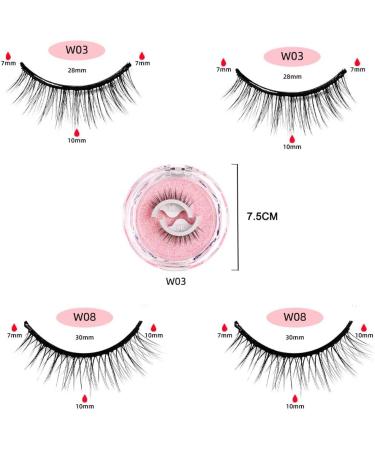 2Pairs Self Adhesive False Eyelashes Reusable 3D Eyelashes Natural Half Lashes for Every Type of Face Easy to Wear No Glue Need - Buy Online on GoSupps.com