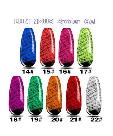 Nail Art Phosphorus Nail Polish & Metallic Glitter Powder Set 8 Neon Colors for Stunning Manicure & Body Painting - Buy Online on GoSupps.com