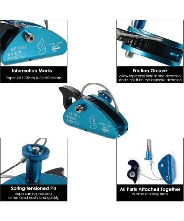 Yundxi Rope Grab Ascender 15KN Riser for 11-13mm Rope | Rock Climbing Arborist Gear - Buy Online on GoSupps.com