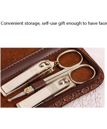 Nail Scissors Manicure Set Nail Clippers for Fingernail and Toenail Professional Nail Cutter with Tweezers Nail File for Everyday use Toenail Clippers (Color : Brown) - Buy Online on GoSupps.com