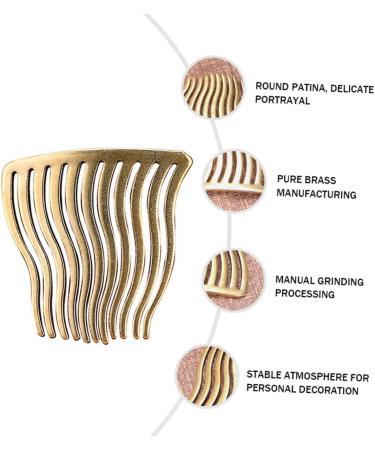 Didiseaon 1pc Hairpin Bride Hair Comb Wedding Headpiece for Bride Handmade Ornaments Hair Pin Combs Vintage Hair Comb Hair Barrettes Wedding Hair Banquet Simple Brass - Buy Online on GoSupps.com