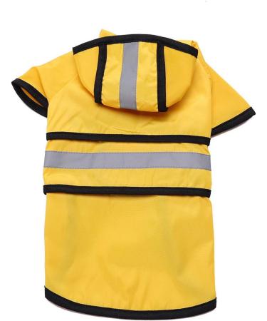 Smalllee Lucky Store Waterproof Dog Rain Jacket with Hood - Adjustable Reflective Raincoat for Small to Large Dogs (4XL Yellow) - Buy Online on GoSupps.com