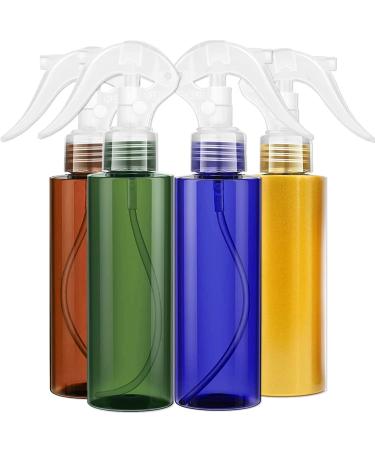 Empty Spray Bottles (7oz/4Pack) - Colorful Plastic Spray Bottle For Hair - Premium Leak-Proof Travel Bottles - UV Protection - BPA Free - Multi Purpose use Durable - Great Value 7oz/4Pack/Rainbow
