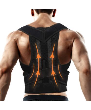 Back Support Belt for Men and Women Adjustable Back Brace for Men Lower Back Posture Corrector for Men and Women Shoulder Posture Support for Improve Posture Provide and Back Pain Relief(Medium(24-29 Inches))