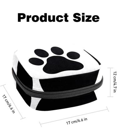 Dog Paw Print Sanitary Napkin Storage Bag - Portable Period Pouch for Women, Teen Girls, Menstrual Cup - Nursing Pad Holder (Color 7) - Buy Online on GoSupps.com
