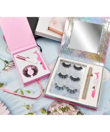 False Eyelashes 5 Pairs Reusable 3D Mink Lashes Russian Volume Handmade Natural Thick Fake Cat Hybrid Look Strip Dramatic Fluffy D Curl Clear Band EyeLashes Contest Parties & Salons - Buy Online on GoSupps.com
