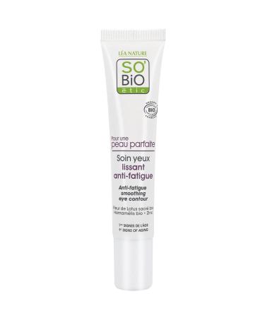 So'Bio tic | Anti-Fatigue Smoothing Eye Contour | Organic Eye Cream for Brightening & Plumping Under Eye Bags Dark Circles Wrinkles & Anti-Aging | 0.51 fl oz