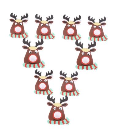 ABOOFAN ABOOFAN 75 Pieces Lollipop Card Decoration Card Lollipop Paper Christmas Message Card Christmas Lollipop Reindeer Candy Holder Chocolate