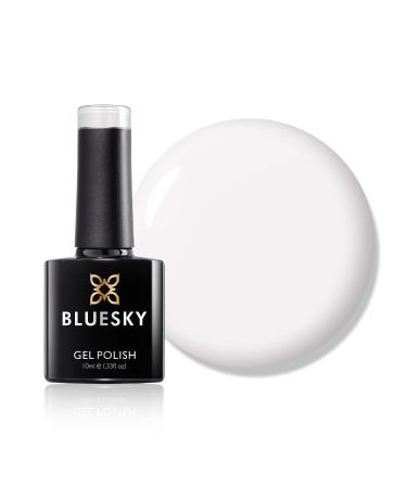 Bluesky Gel Nail Polish Cream Puff 80501 White Long Lasting Chip Resistant 10 ml (Requires Drying Under UV LED Lamp) French White 10 ml (Pack of 1)