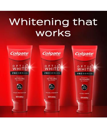Colgate Optic White Pro Series Whitening Toothpaste with 5% Hydrogen Peroxide - Stain Prevention - 3 oz Tube - Buy Online on GoSupps.com