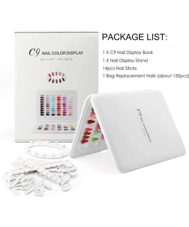 Nail Display Book C9: 120 Gel Nail Polish Samples | Nail Colour Swatch Board for Technicians - No Glue Required - Buy Online on GoSupps.com