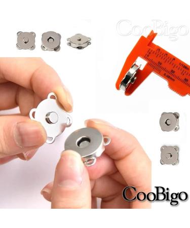 Magnetic Snaps Buttons Plum Magnetic Snap Closures for Purses Bags Clothes Handbags Scrapbooking Magnetic Purse Closure Fasteners Sewing on Magnetic Snaps for DIY Craft (15mm) (Silver) - Buy Online on GoSupps.com