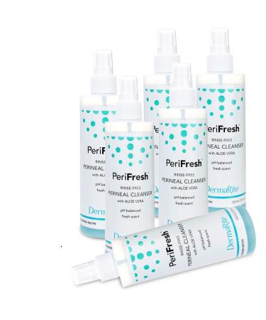 PeriFresh No Rinse Perineal Cleanser Spray, 6 Pack - 7.5 oz Peri Bottle - Mild Formula with Aloe - for Incontinence Care, Postpartum - for Men and Women 7.5 Fl Oz (Pack of 6)