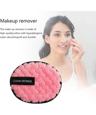 Cotton Makeup Remover Pads | Reusable Cotton Pads for Face Cleansing - Wet and Dry Double Use Makeup Remover Cloths Make-up Products Puff for Women & Men 12b Pink - Buy Online on GoSupps.com