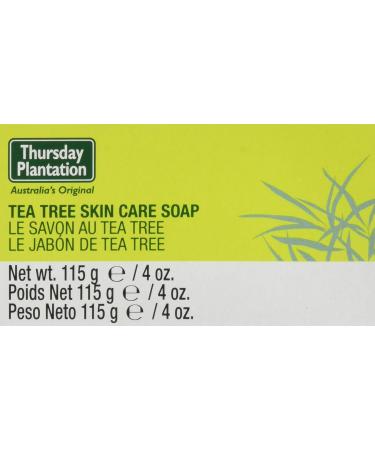 Thursday Plantation Tea Tree Bar Soap - Gentle Cleansing Bar for Shower Bath Skin Care and Hygiene - Mild Skin Care - Nourishing & Refreshing for Daily Routine - Beauty Wash - All Skin Types - 115g - Buy Online on GoSupps.com