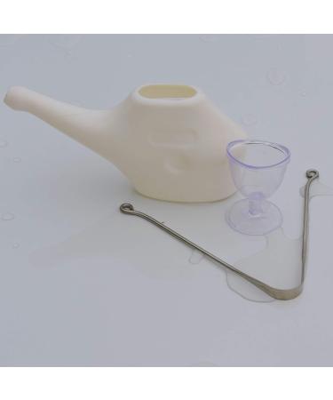 Shop ANCIENT IMPEX Cleaning Set: Travel Neti Pot Steel Tongue Cleaner & Eye Cup for Optimal Health | International Shipping Available - Buy Online on GoSupps.com