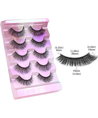 5 Pairs Natural False Eye Lashes 3D Multi-Layer Fake Eyelashes Extension Dense and Fluffy False Eyelash Cluster Naturally Curled False Eyelashes for Women Eye Makeup Type 2 - Buy Online on GoSupps.com